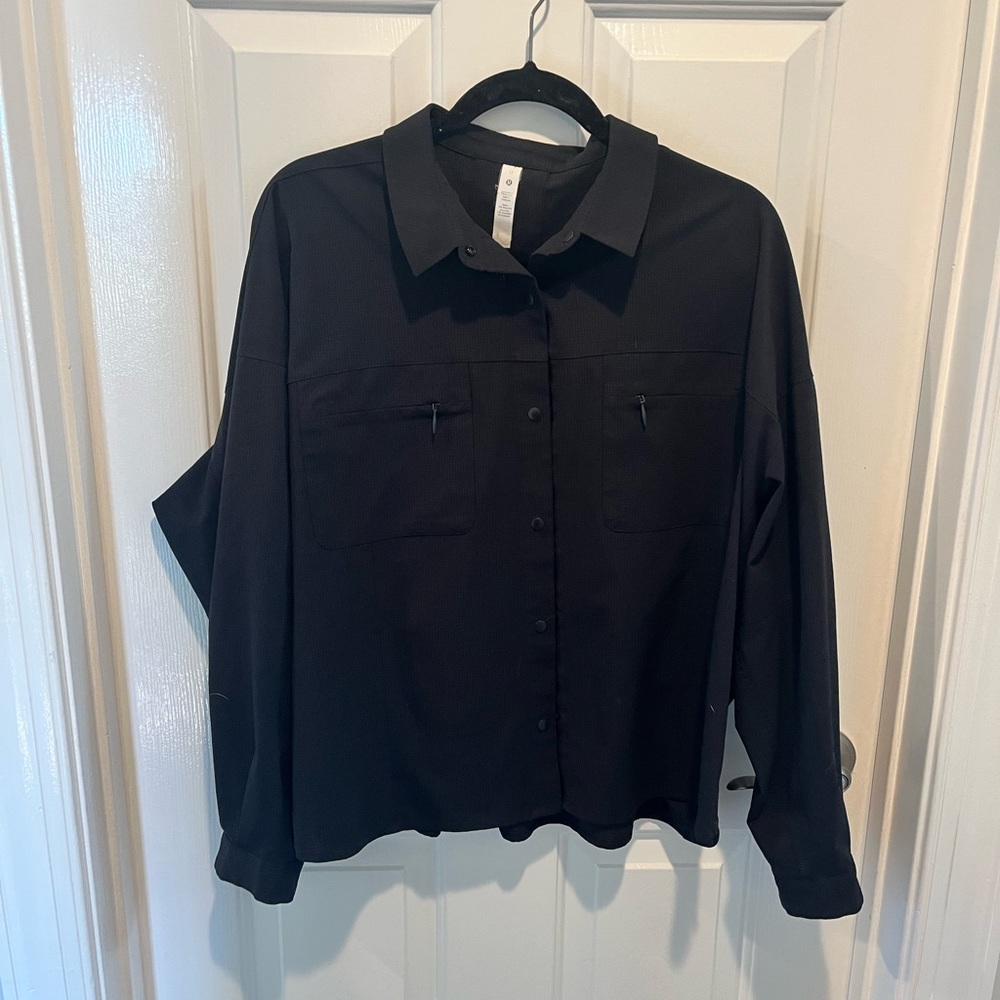 lululemon athletica Classic Black Button-Down Shirt